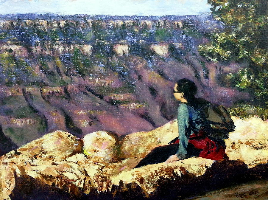 Grand Canyon National Park Painting - Grand Canyon 6 by Uma Krishnamoorthy
