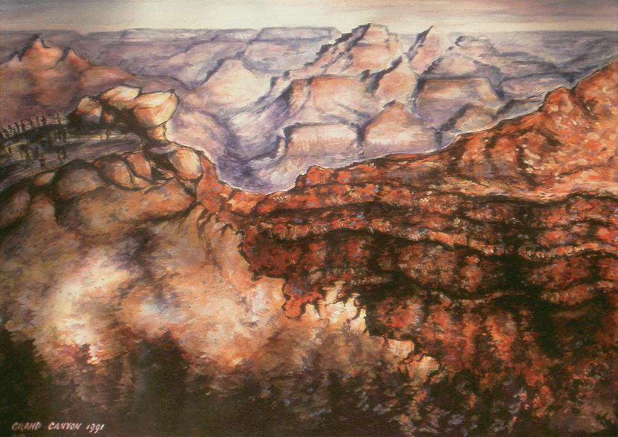 Grand Canyon Arizona - Landscape Art Painting Painting by Peter Potter
