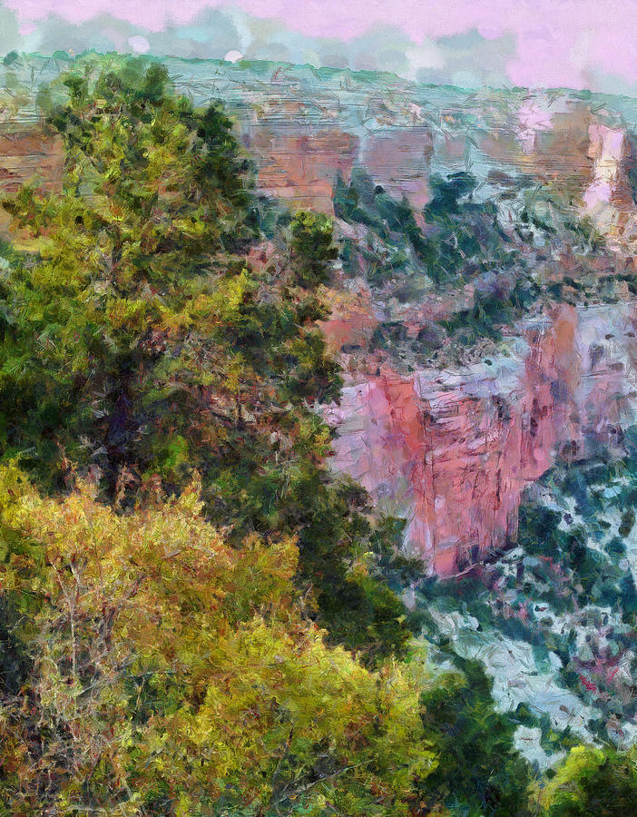 Grand Canyon Cliff Painting By Viktor Savchenko - Fine Art America