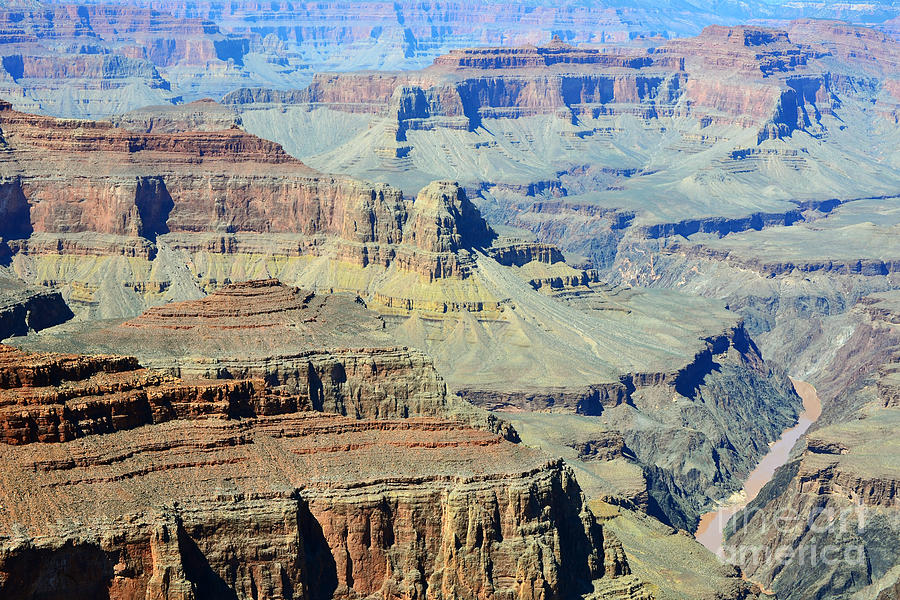 Grand Canyon National Park Photograph - Grand Canyon Cliffs and Colorado River Gorge by Shawn OBrien