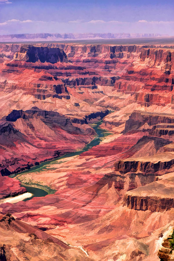 Grand Canyon National Park Colorado River Canyon Painting by Christopher Arndt