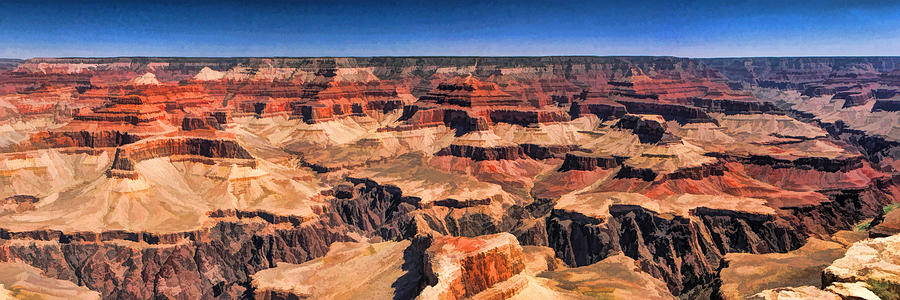 Grand Canyon Grand View Panorama Painting by Christopher Arndt