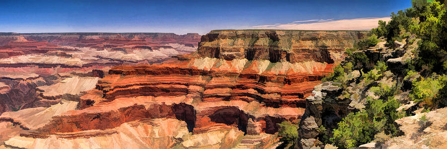 Grand Canyon National Park Painting - Grand Canyon Mesa Panorama by Christopher Arndt