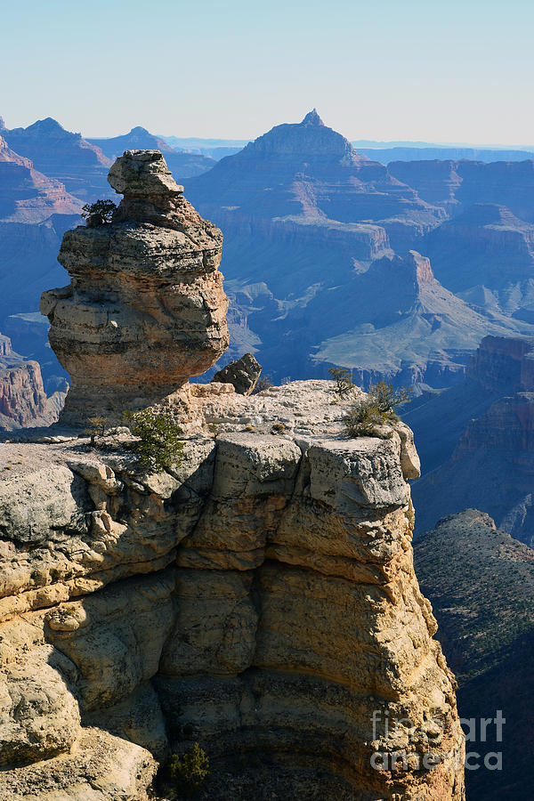 Grand Canyon National Park Cap Rock Formation and Vertical Vista Photograph by Shawn OBrien