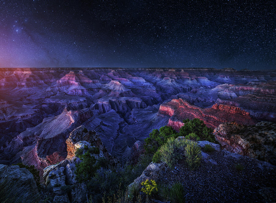 Night Photograph - Grand Canyon Night by Juan Pablo De