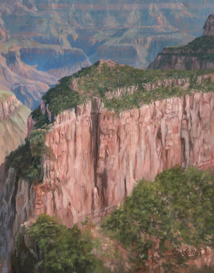 Grand Canyon North Rim Painting by David Stribbling