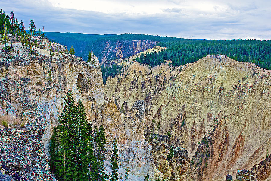 Grand Canyon of the Yellowstone from Lookout Point in Yellowstone National Park-Wyoming  Photograph by Ruth Hager