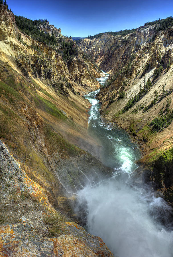 Grand Canyon Of Yellowstone From The Falls Photograph By Fred Hahn Fine Art America