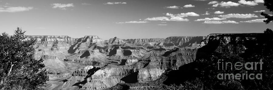 Grand Canyon National Park Photograph - Grand Canyon Panorama BW by Patrick Witz