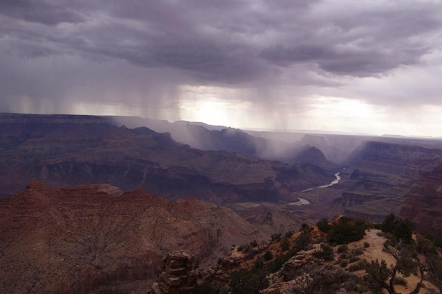 Grand Canyon Rain Storms Photograph by Keith Stokes