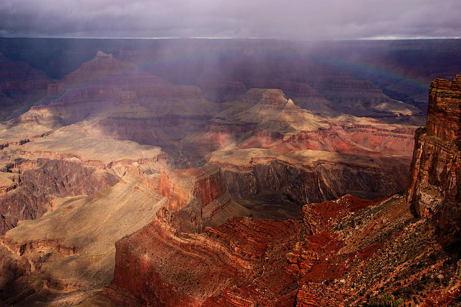 Grand Canyon Rainbow Photograph by Daniel Woodrum