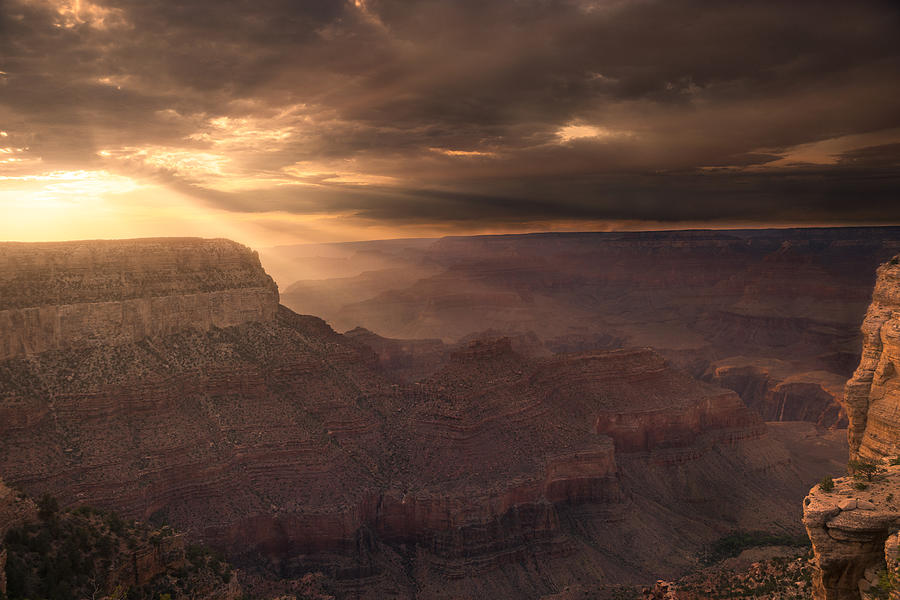 Grand Canyon Red Sunset Photograph by Chris Bordeleau