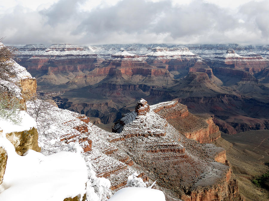 Grand Canyon Snow Photograph by Laurel Powell