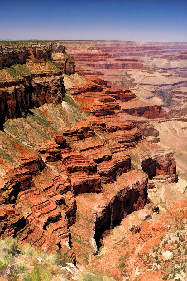 Grand Canyon National Park Painting - Grand Canyon National Park Valley Depths by Christopher Arndt