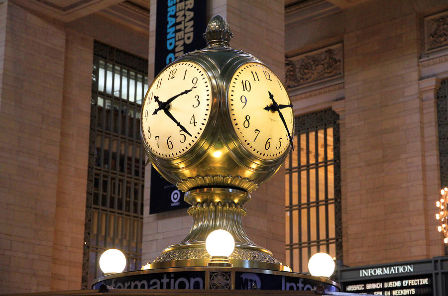 Grand Central Station Clock Photograph by Georgia Clare