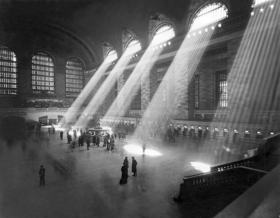Grand Central Station Sunbeams Photograph by Underwood Archives
