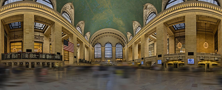 Grand Central Terminal 180 Panorama  Photograph by Susan Candelario