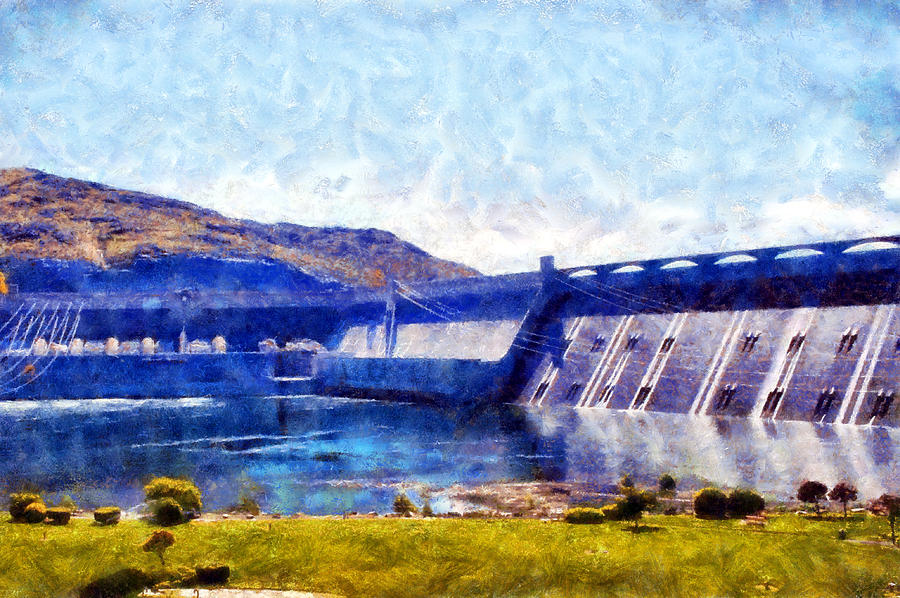 Grand Coulee Dam Digital Art by Kaylee Mason