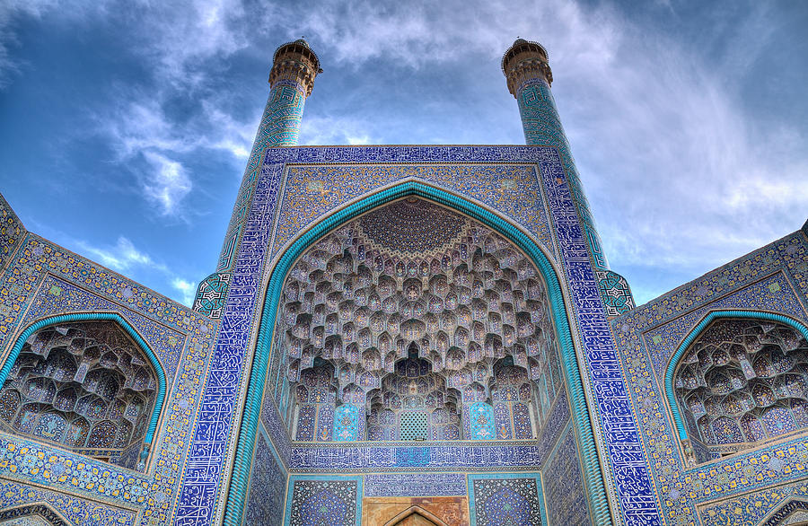 Grand entrance of the Masjid-I Imam or Shah Mosque Photograph by DrRave