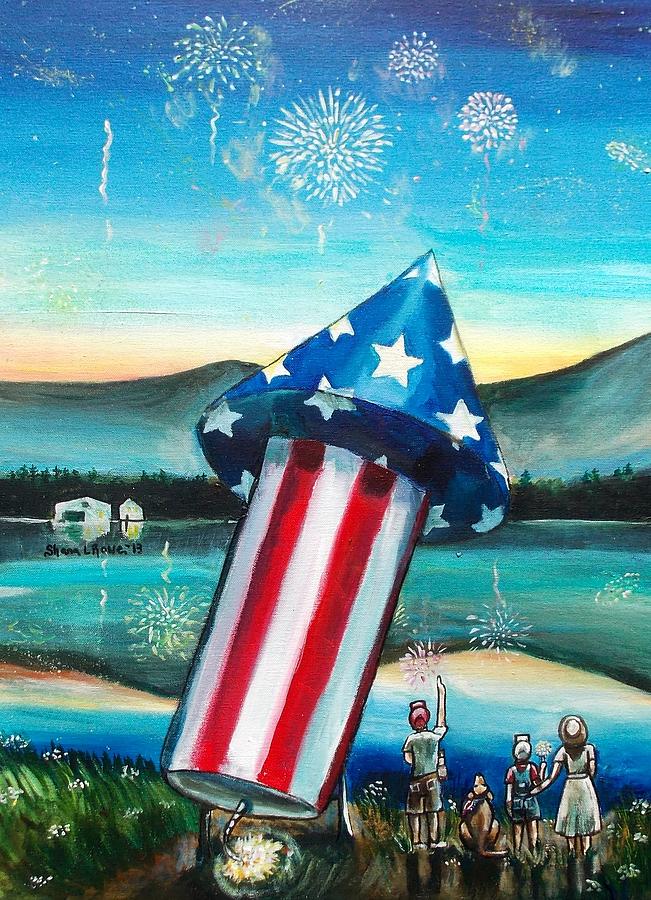 Independence Day Painting - Grand Finale by Shana Rowe Jackson