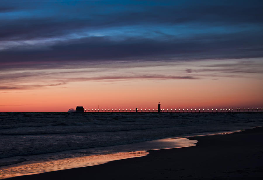 Grand Haven Michigan Sunset Photograph by Evie Carrier