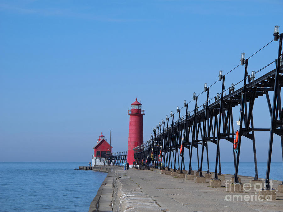 Grand Haven South Pier Photograph by Ann Horn
