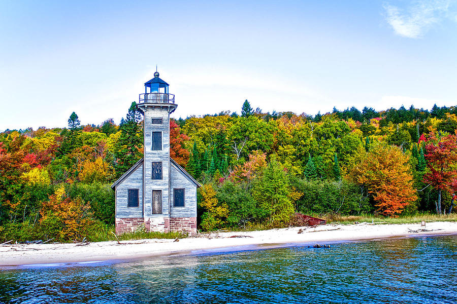 Grand Island East Channel Lighthouse Photograph by Kim Croff - Pixels