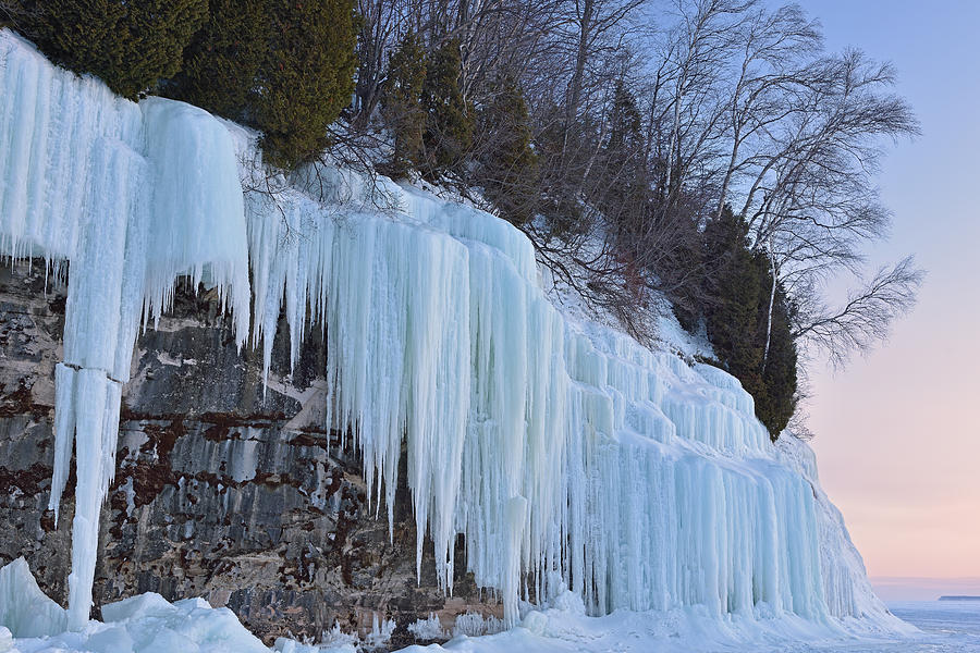 Grand Island Ice Caves at Dawn Photograph by Dean Pennala - Fine Art ...