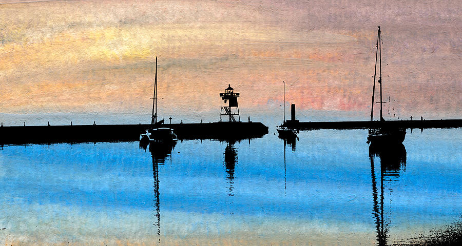 Grand Marais Harbor Painting by R Kyllo