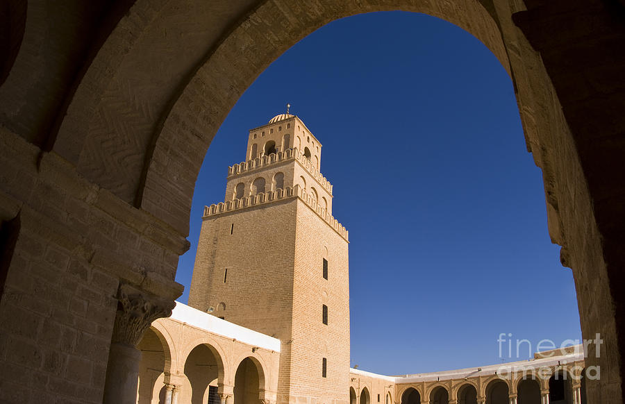 Grand Mosque Muslim, Tunisia Photograph by Bill Bachmann