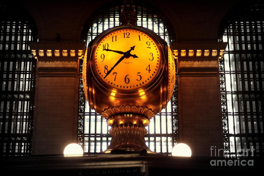  Grand Old Clock at Grand Central Station - Front Photograph by Miriam Danar