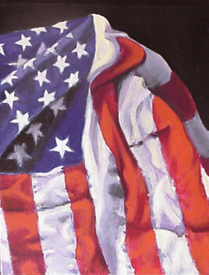 Red White And Blue Painting - Grand Old Flag by David Zimmerman