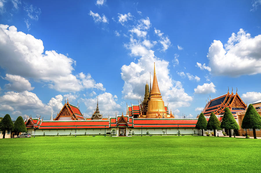 Grand Palace In Bangkok And Wat Phra Photograph by Aleksandargeorgiev