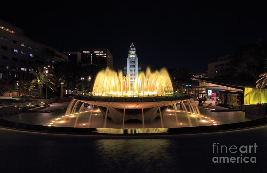 Grand Park Fountains L A Photograph by Charline Xia