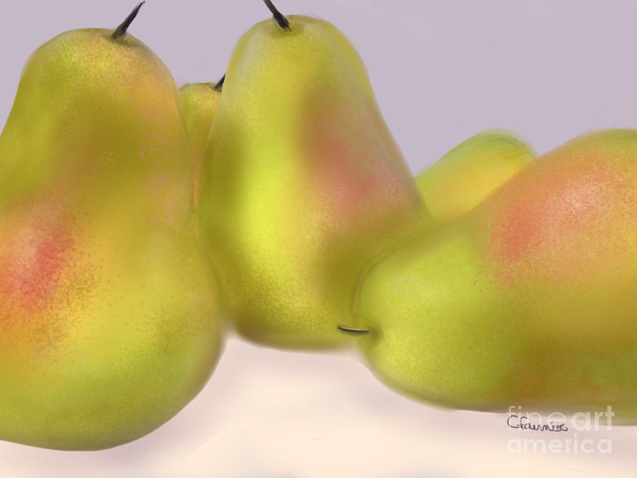 Grand Pears Digital Art by Christine Fournier