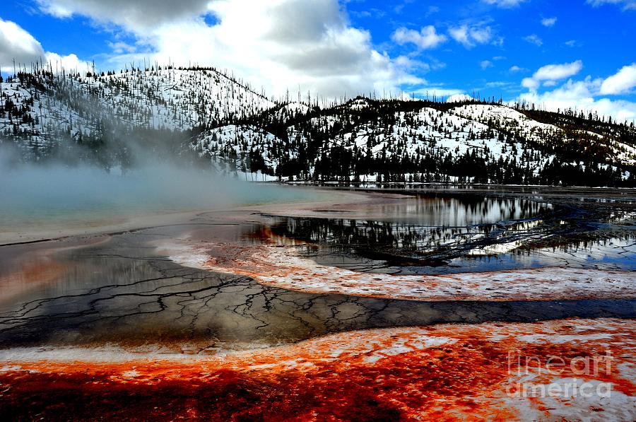 Yellowstone National Park Photograph - Grand Prismatic Hot Spring by Birches Photography