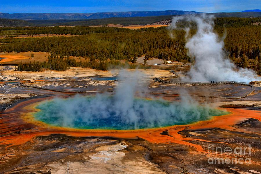 Yellowstone National Park Photograph - Grand Prismatic Spring by Adam Jewell