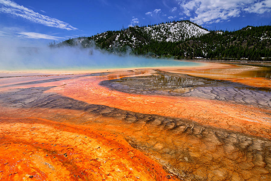 Grand Prismatic Spring Boardwalk View Photograph by Greg Norrell