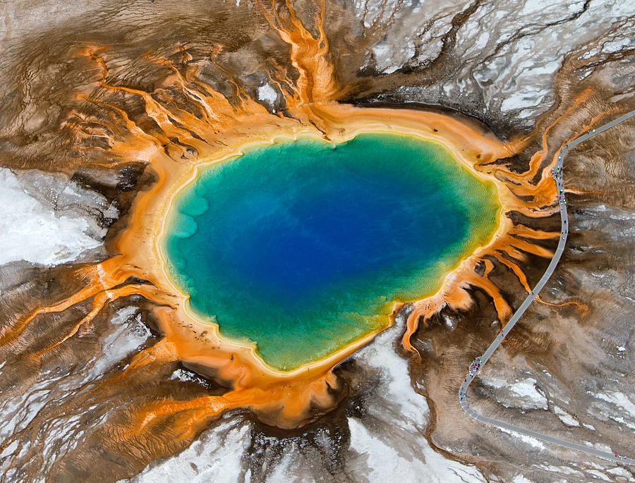Yellowstone National Park Photograph - Grand Prismatic Spring II by Max Waugh