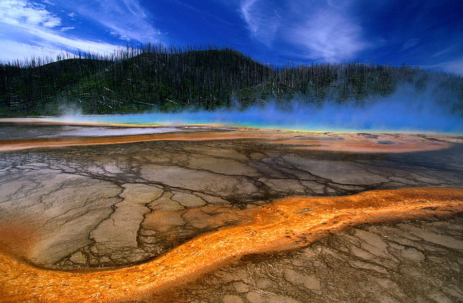 Grand Prismatic Spring In Midway Basin Photograph by John Elk