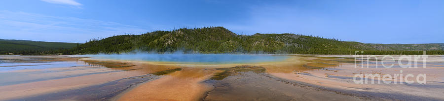 Grand Prismatic Spring in Yellowstone Panorama Photograph by Tim Mulina