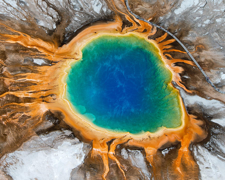 Yellowstone National Park Photograph - Grand Prismatic Spring by Max Waugh
