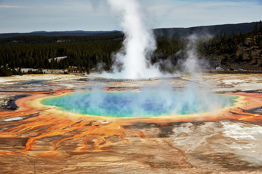 Grand Prismatic Spring, Yellowstone Park Photograph by Marco Brivio Grand Prismatic Spring, Yellowstone Park Photograph by Marco Brivio