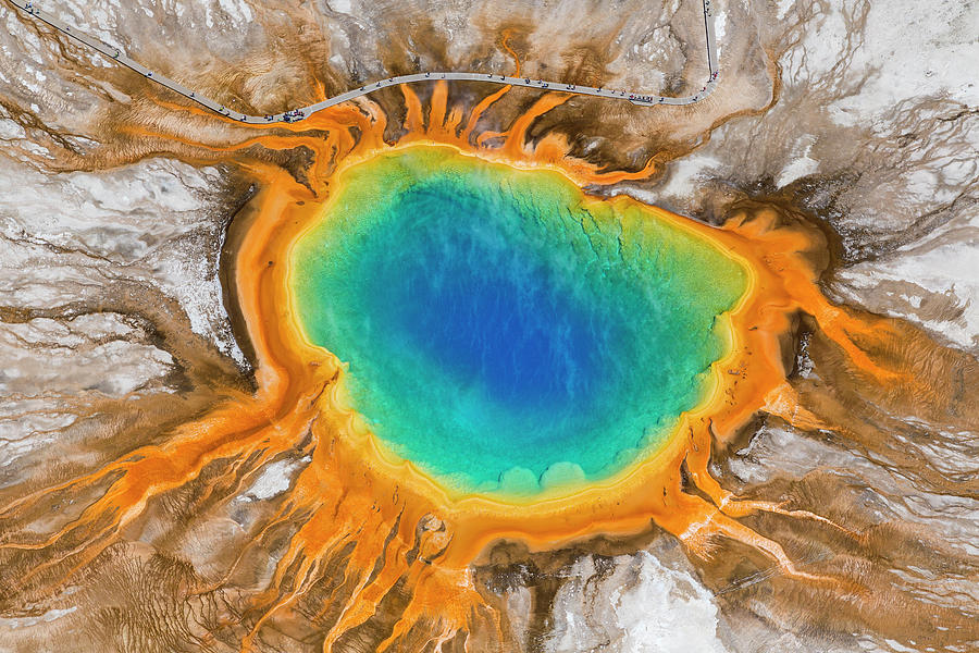 Grand Prismatic Spring, Yellowstone Photograph by Peter Adams