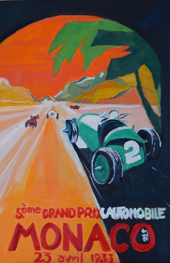 Grand Prix Painting by Julie Todd-Cundiff