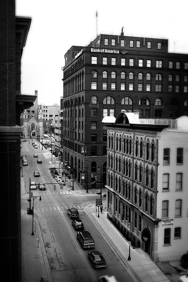 Grand Rapids 7 - black and white Photograph by Scott Hovind