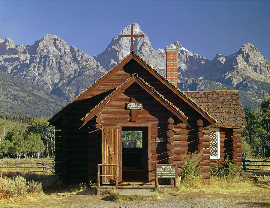 309227-Grand Teton and Chapel Photograph by Ed  Cooper Photography