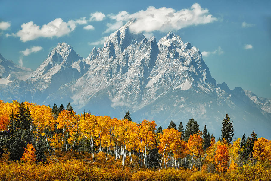 Grand Teton Mountains in Fall Photograph by Matt Anderson Photography
