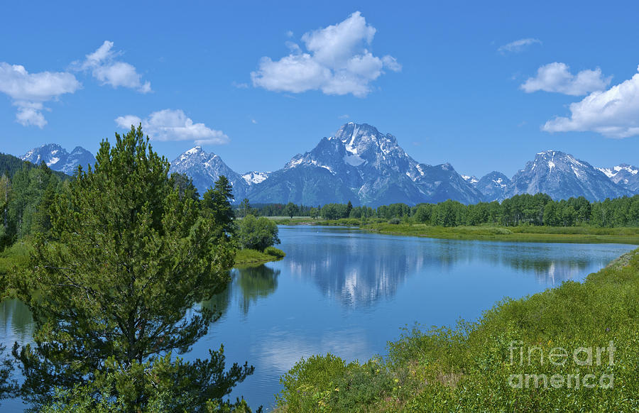 Grand Tetons And Reflection Of Lake Photograph by Bill Bachmann