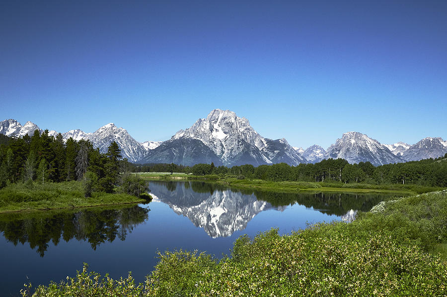 Grand Tetons from Oxbow Bend, Wyoming Photograph by 1Photodiva